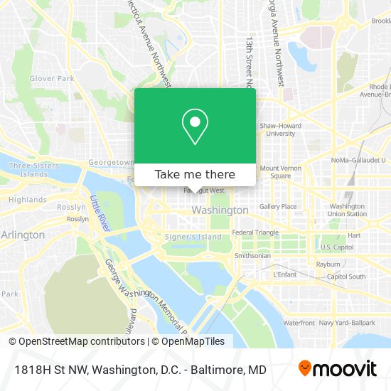 1818H St NW map