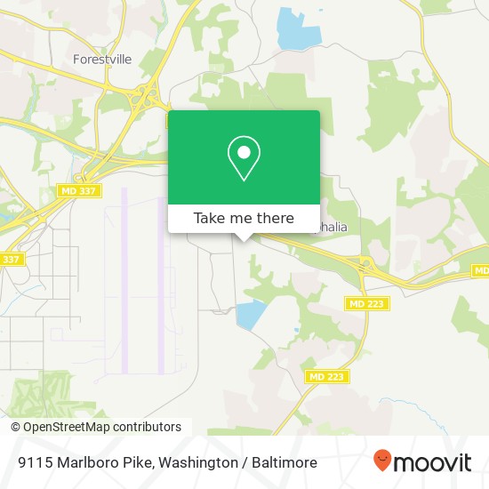 Mapa de 9115 Marlboro Pike