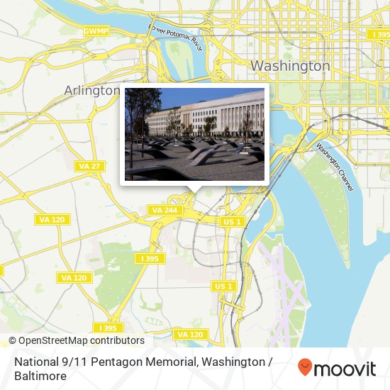 National 9 / 11 Pentagon Memorial map
