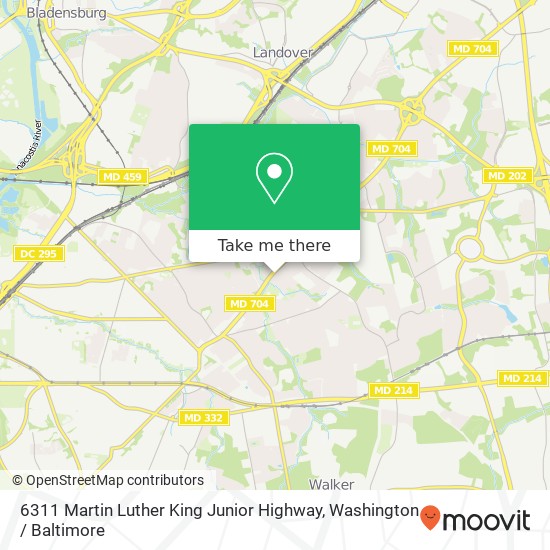 6311 Martin Luther King Junior Highway map