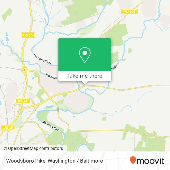 Woodsboro Pike map