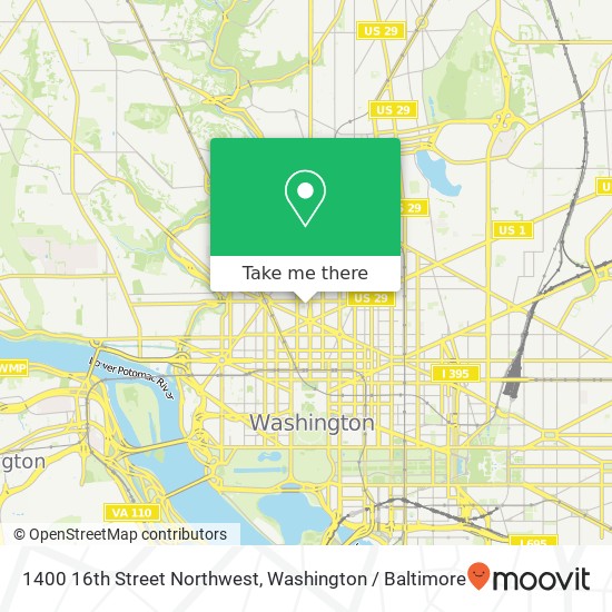 1400 16th Street Northwest map