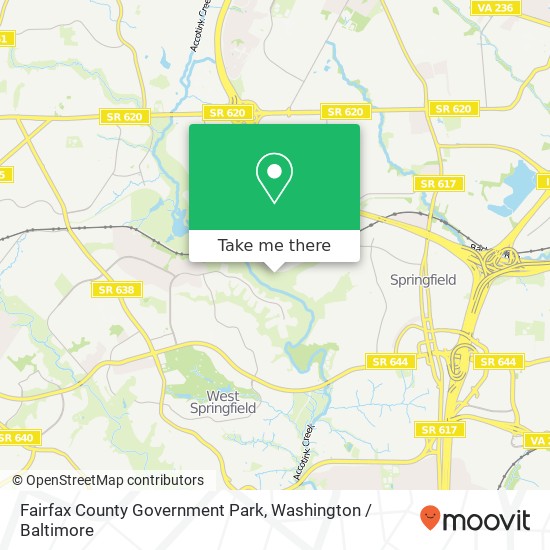 Fairfax County Government Park map