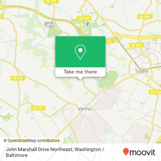 John Marshall Drive Northeast map