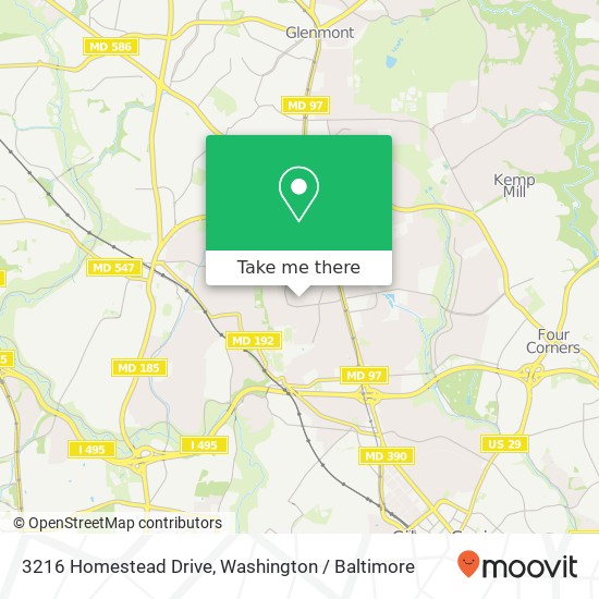 Mapa de 3216 Homestead Drive