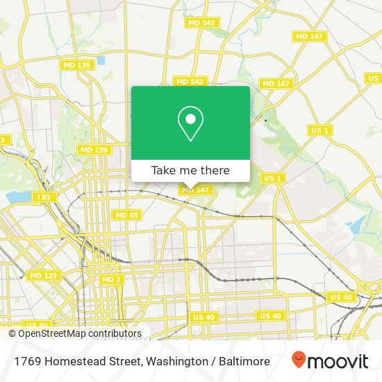 1769 Homestead Street map