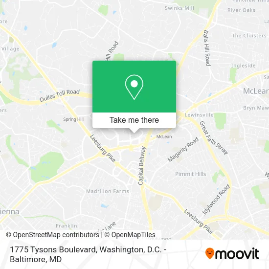 1775 Tysons Boulevard map