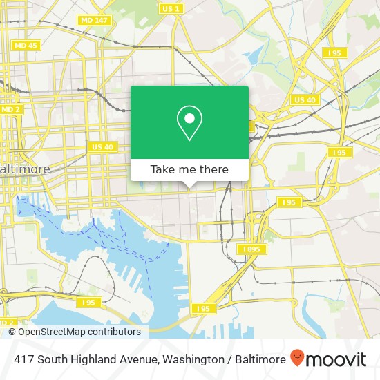 417 South Highland Avenue map