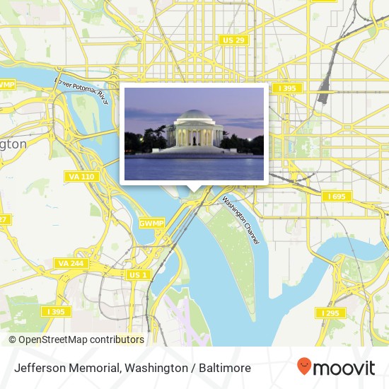 Jefferson Memorial map