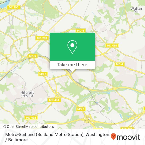 Mapa de Metro-Suitland (Suitland Metro Station)