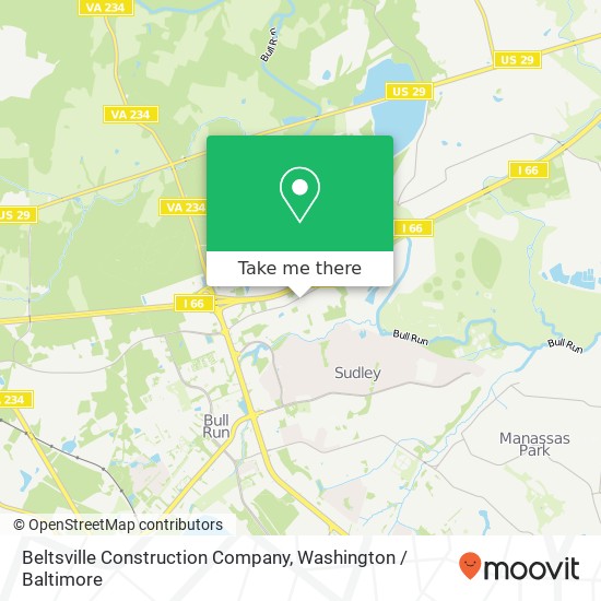 Beltsville Construction Company map