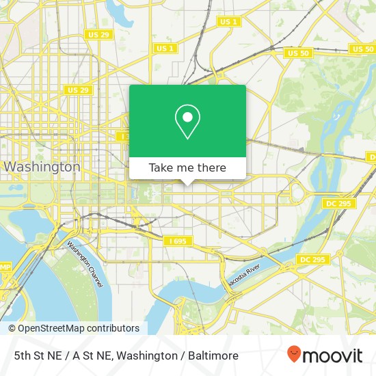 5th St NE / A St NE map