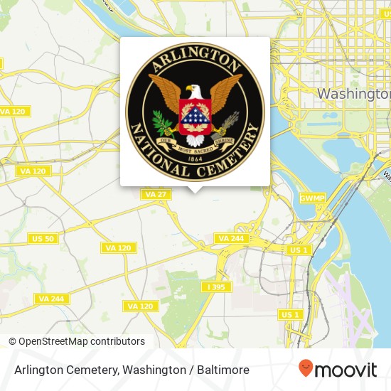 Arlington Cemetery map