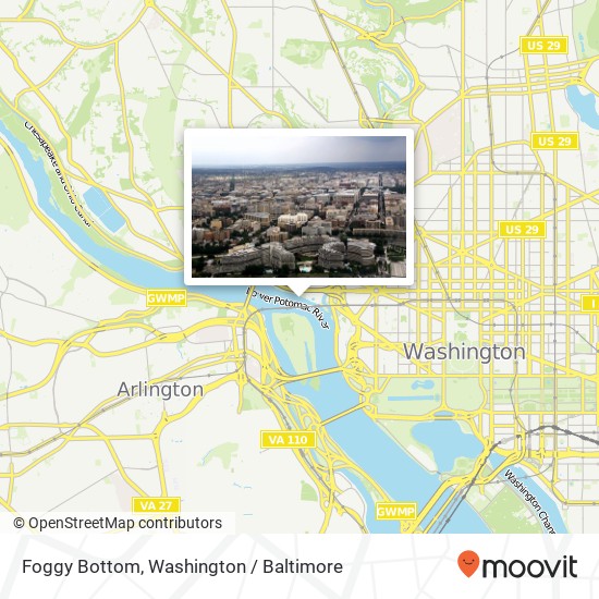 Mapa de Foggy Bottom