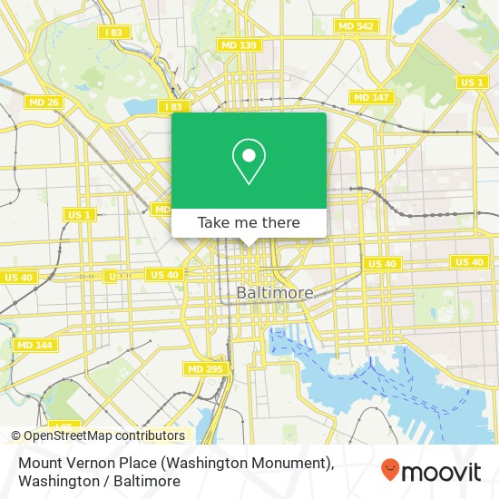 Mount Vernon Place (Washington Monument) map