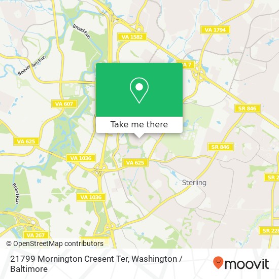 Mapa de 21799 Mornington Cresent Ter
