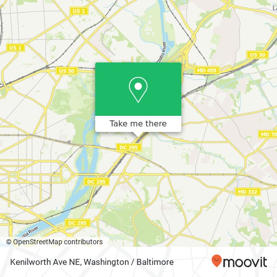 Mapa de Kenilworth Ave NE