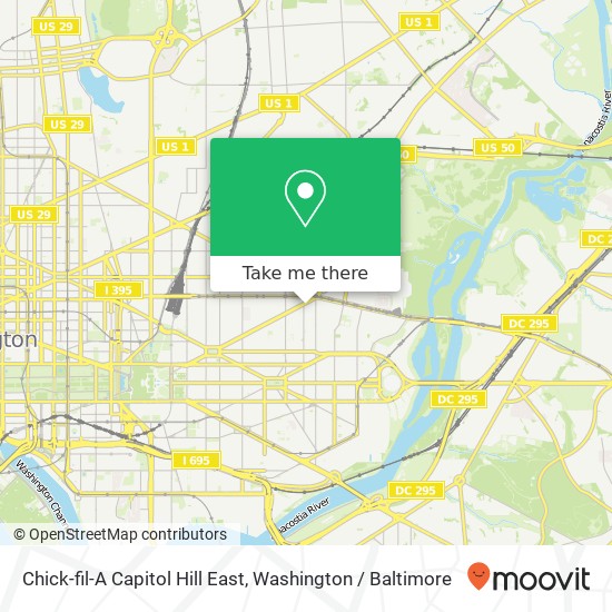Chick-fil-A Capitol Hill East map