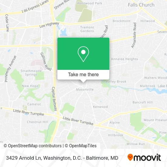 Mapa de 3429 Arnold Ln