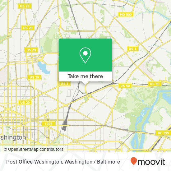Mapa de Post Office-Washington
