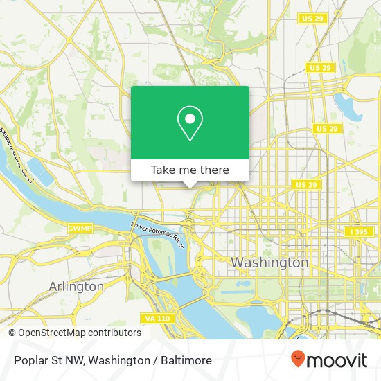 Mapa de Poplar St NW