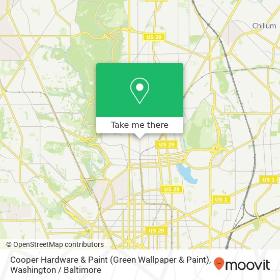 Cooper Hardware & Paint (Green Wallpaper & Paint) map