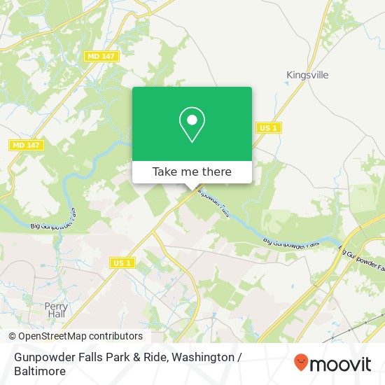 Mapa de Gunpowder Falls Park & Ride