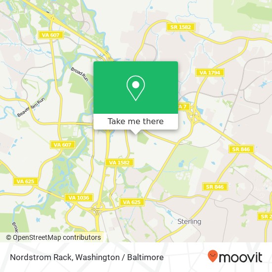 Nordstrom Rack map