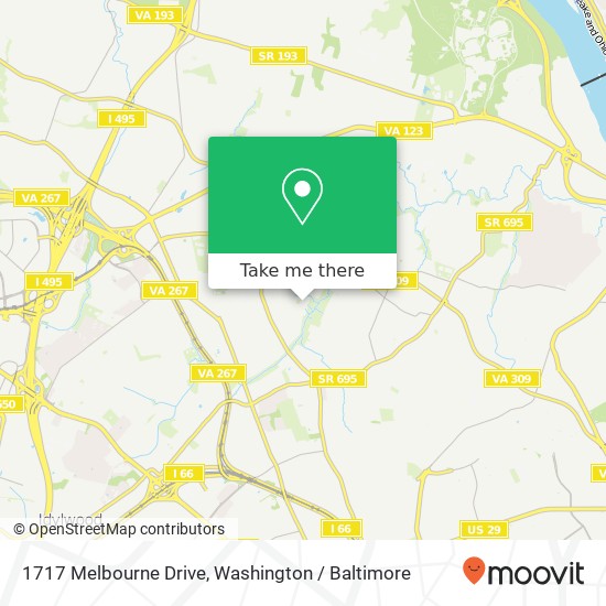 Mapa de 1717 Melbourne Drive