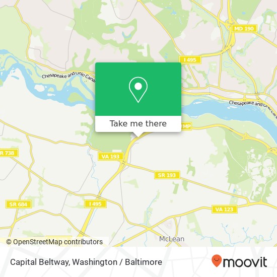 Mapa de Capital Beltway