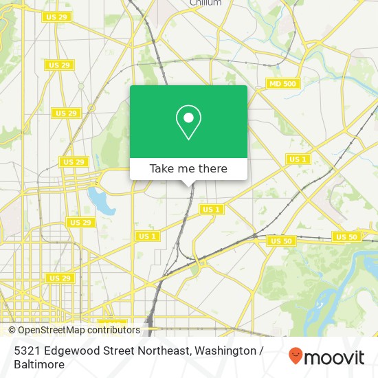 5321 Edgewood Street Northeast map