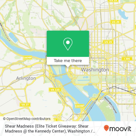 Mapa de Shear Madness (Elite Ticket Giveaway: Shear Madness @ the Kennedy Center)