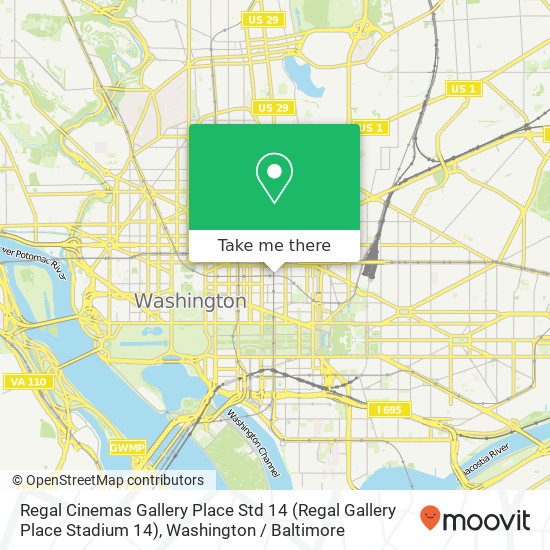 Regal Cinemas Gallery Place Std 14 (Regal Gallery Place Stadium 14) map