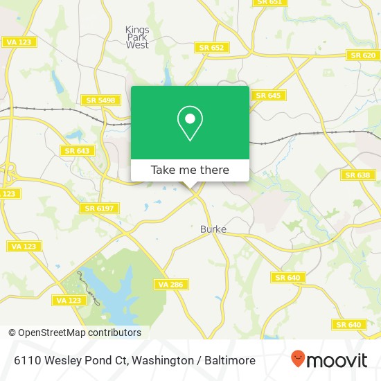 Mapa de 6110 Wesley Pond Ct