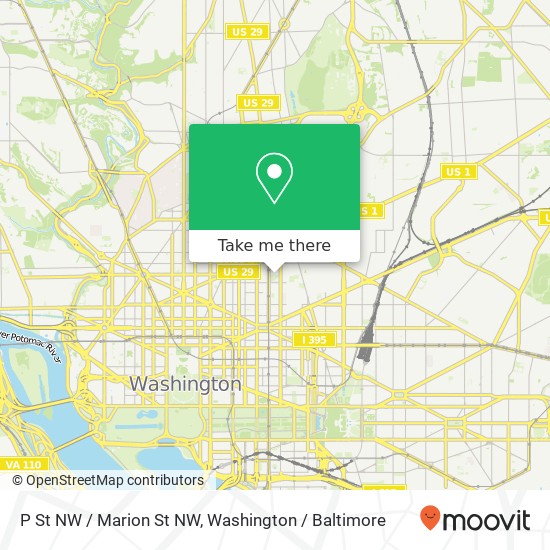 P St NW / Marion St NW map