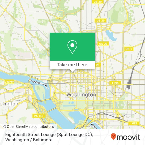 Mapa de Eighteenth Street Lounge (Spot Lounge DC)