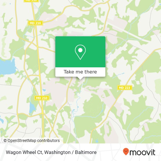 Mapa de Wagon Wheel Ct