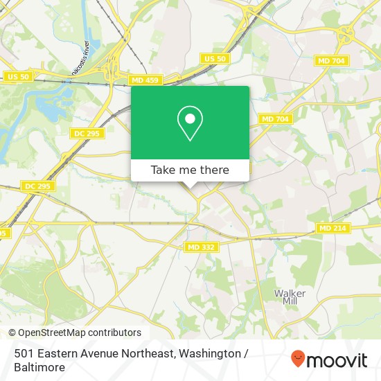 Mapa de 501 Eastern Avenue Northeast
