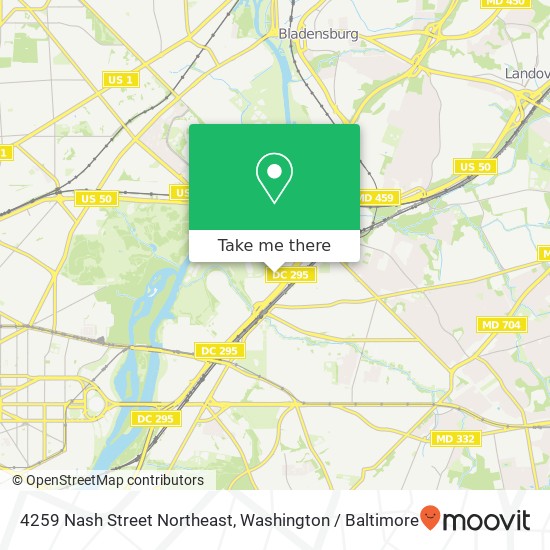 Mapa de 4259 Nash Street Northeast