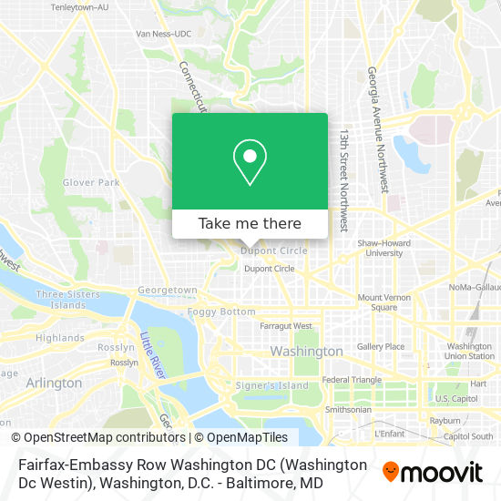 Fairfax-Embassy Row Washington DC (Washington Dc Westin) map