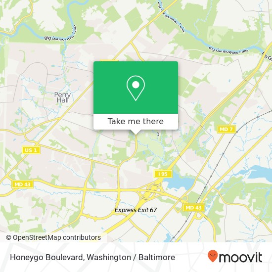 Mapa de Honeygo Boulevard