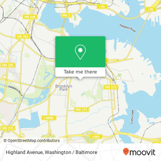 Mapa de Highland Avenue