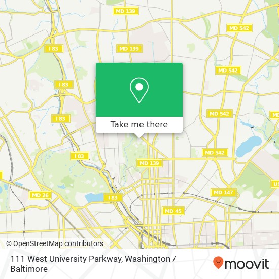 111 West University Parkway map