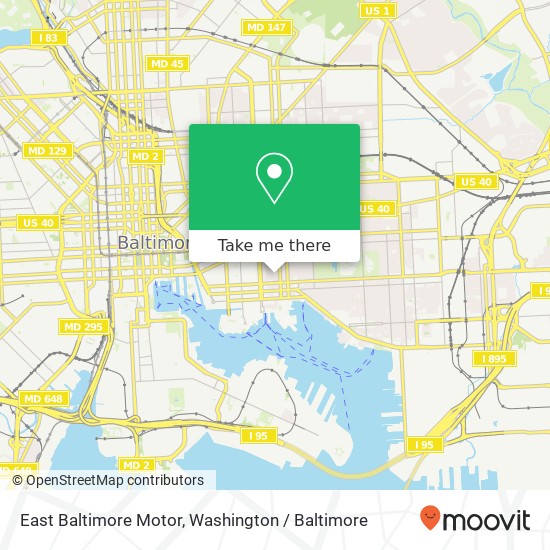 Mapa de East Baltimore Motor