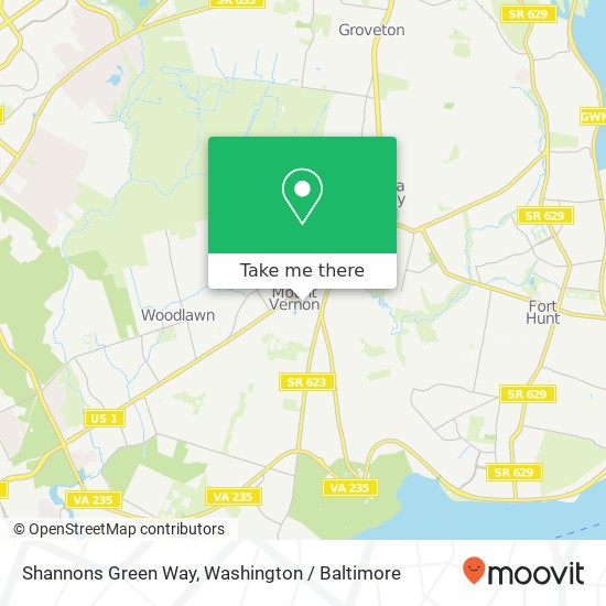 Shannons Green Way map