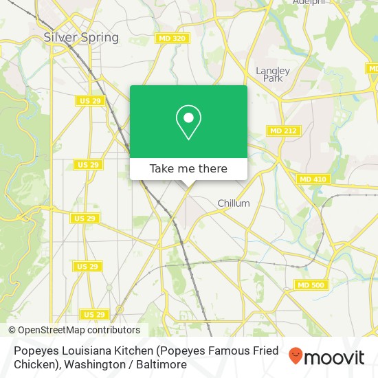 Mapa de Popeyes Louisiana Kitchen (Popeyes Famous Fried Chicken)