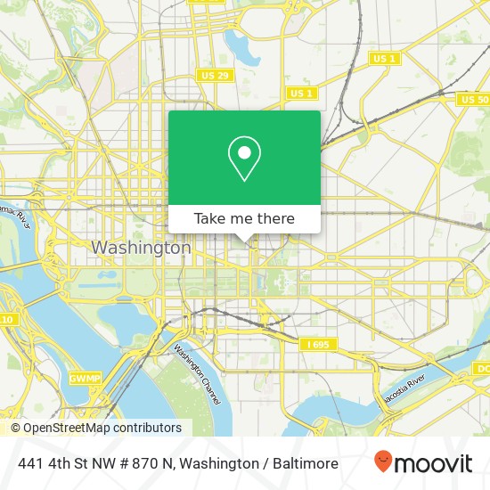 Mapa de 441 4th St NW # 870 N