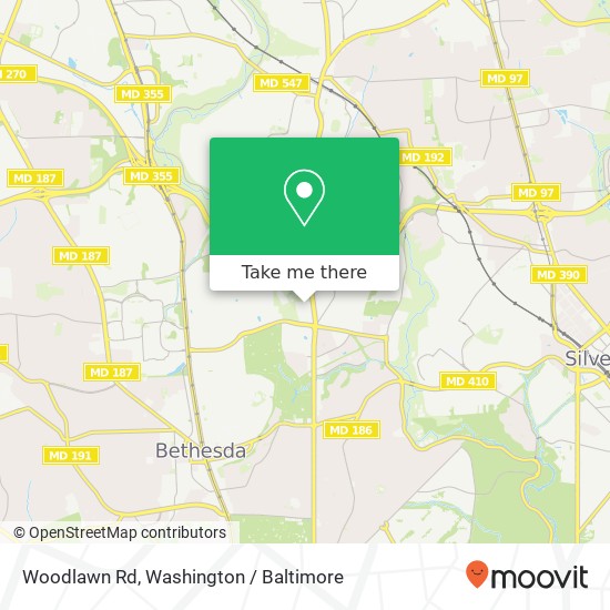 Mapa de Woodlawn Rd