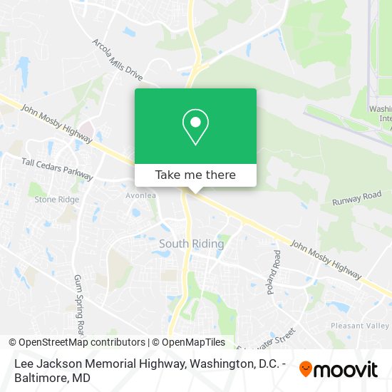 Lee Jackson Memorial Highway map