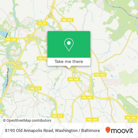 Mapa de 8190 Old Annapolis Road
